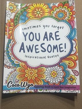 "You Are Awesome" Inspirational Coloring Book - Multicolor
